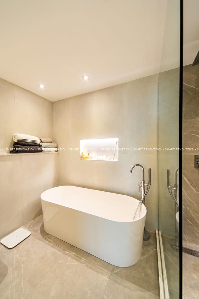 Smart Renovation Design & Fit-Out Company in Dubai presents beautiful Shoreline apartment bathroom renovation.