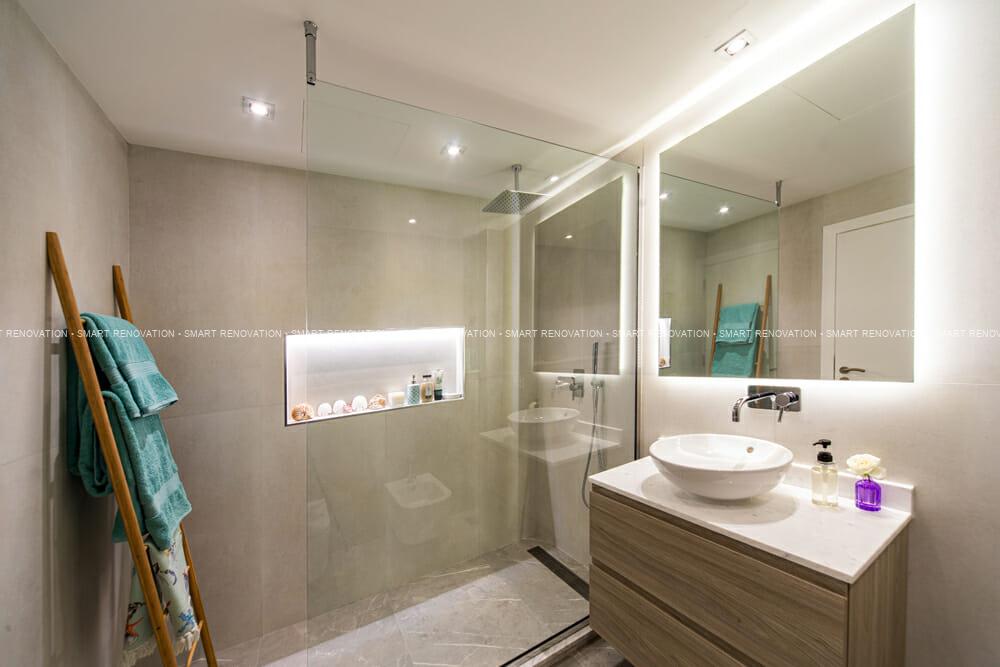 Smart Renovation Design & Fit-Out Company in Dubai presents beautiful Shoreline apartment bathroom renovation.