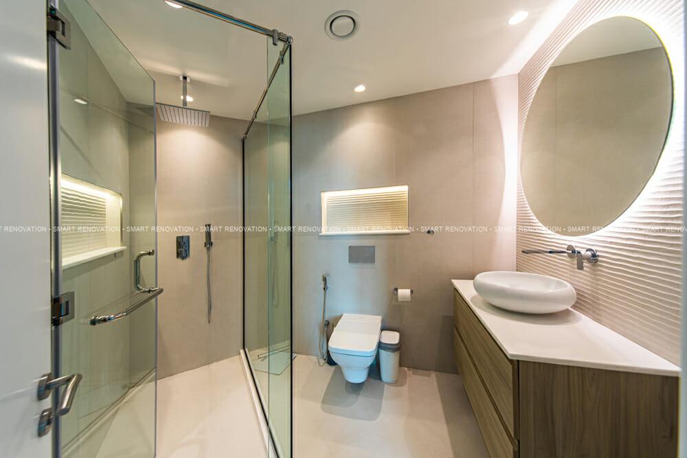 Smart Renovation Design & Fit-Out Company in Dubai presents beautiful Shoreline villa powder room renovation.