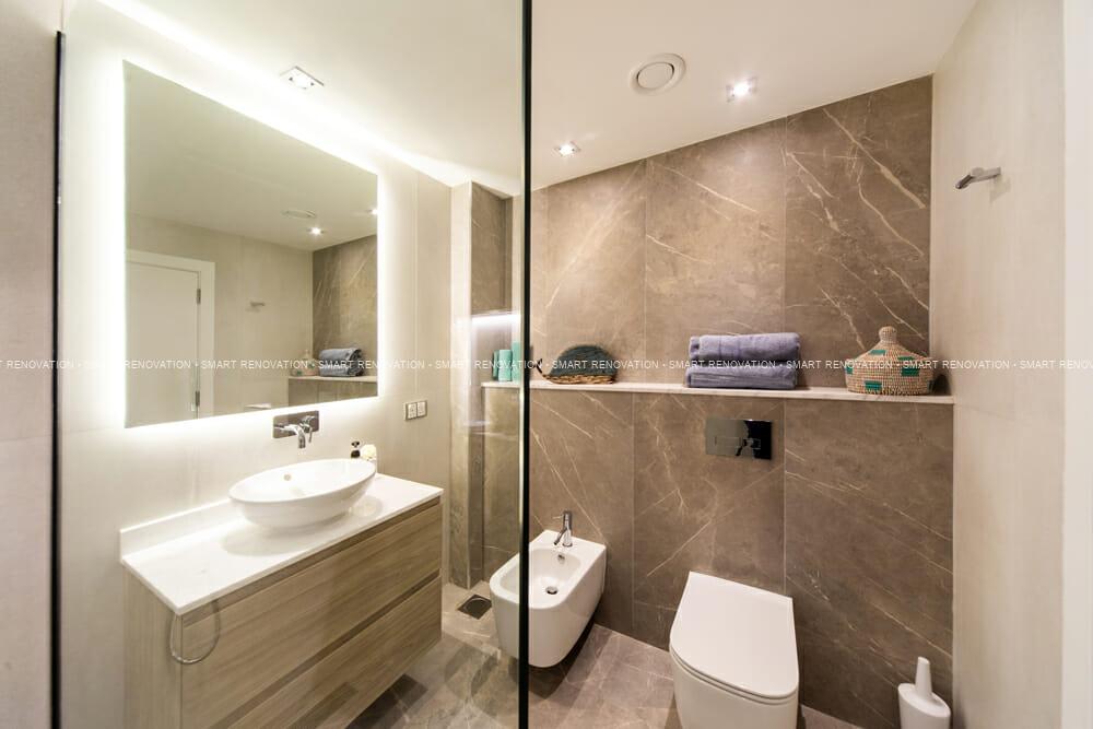 Smart Renovation Design & Fit-Out Company in Dubai presents beautiful Shoreline apartment bathroom renovation.
