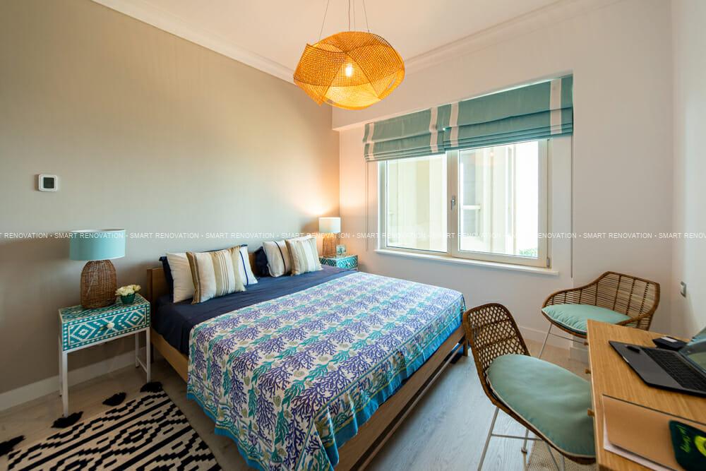 Smart Renovation Design & Fit-Out Company in Dubai presents beautiful Shoreline apartment bedroom renovation.