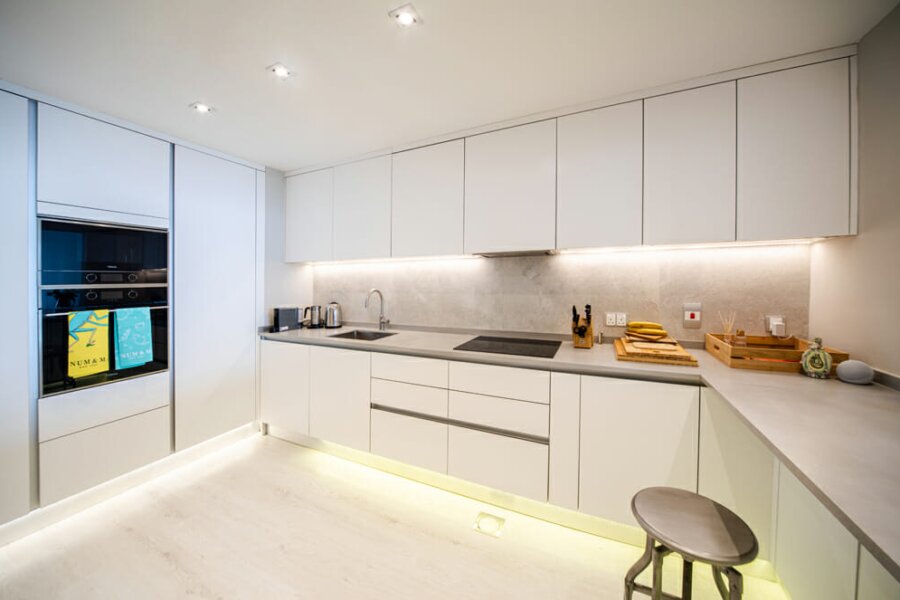 Smart Renovation Design & Fit-Out Company in Dubai presents beautiful Shoreline apartment kitchen renovation.