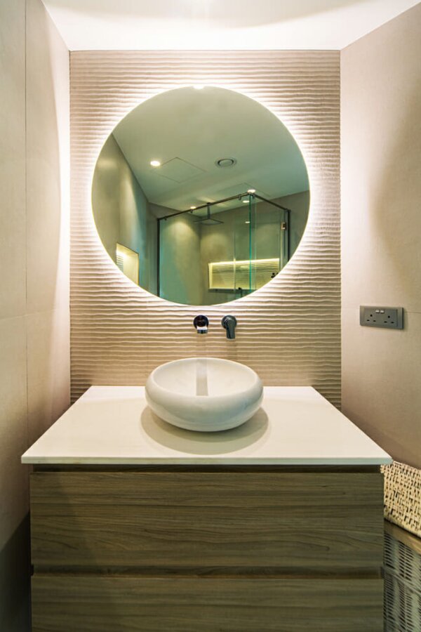 Smart Renovation Design & Fit-Out Company in Dubai presents beautiful Shoreline villa powder room renovation.