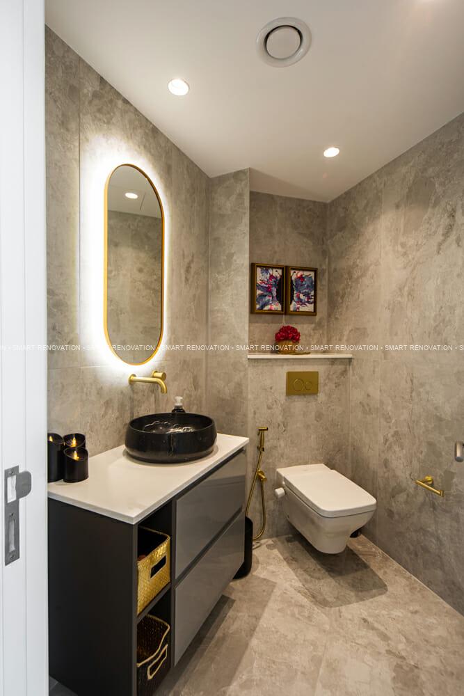 Smart Renovation Design & Fit-Out Company in Dubai presents beautiful Shoreline villa powder room renovation.