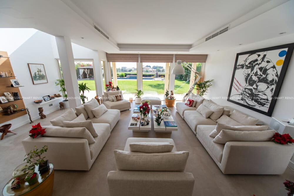 Smart Renovation Design & Fit-Out Company in Dubai presents beautiful Arabian Ranches beautiful living room with interior design and decor.