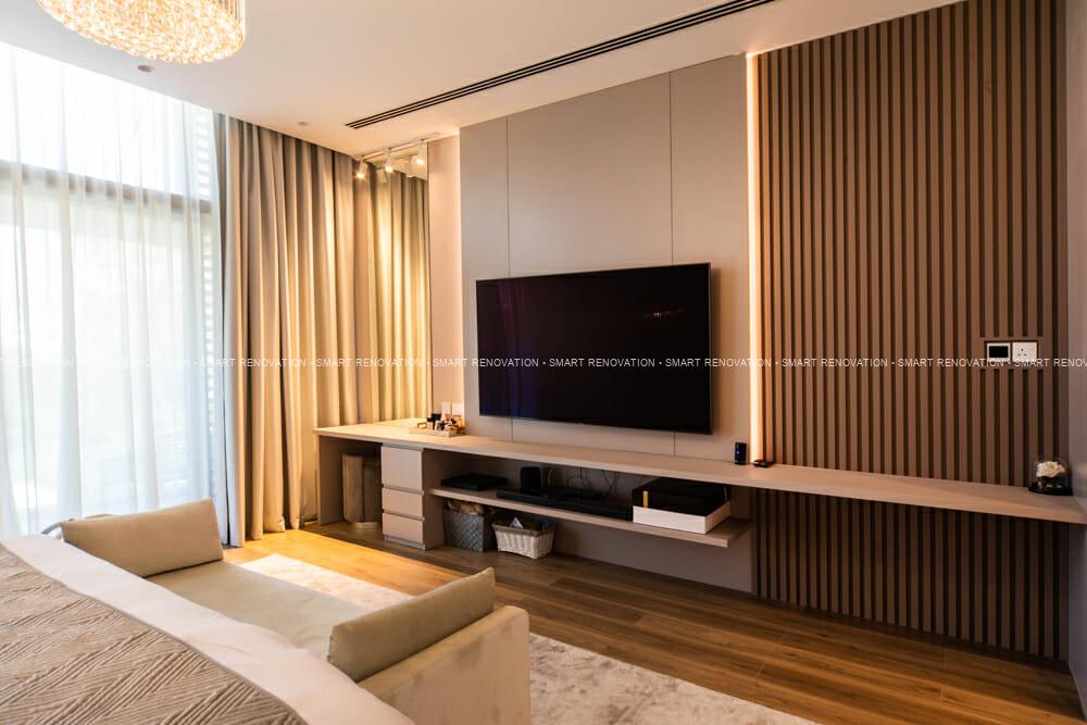 Smart Renovation Design & Fit-Out Company in Dubai presents beautiful MBR villa bedroom renovation.