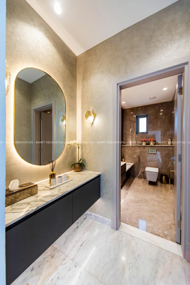 Smart Renovation Design & Fit-Out Company in Dubai presents beautiful MBR Villa bathroom renovation.