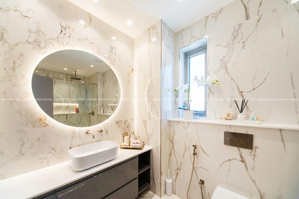 Smart Renovation Design & Fit-Out Company in Dubai presents beautiful MBR Villa bathroom renovation.