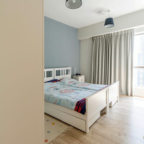 Smart Renovation Design & Fit-Out Company in Dubai presents beautiful JBR Rimal Apartment bedroom renovation.