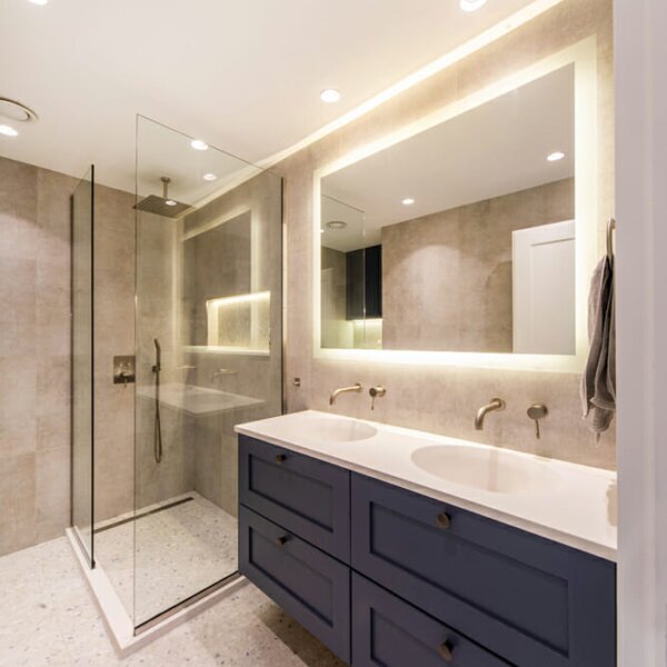 Smart Renovation Design & Fit-Out Company in Dubai presents beautiful JBR Rimal Apartment bathroom renovation.