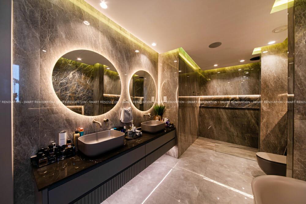Smart Renovation Design & Fit-Out Company in Dubai presents beautiful MBR villa bathroom renovation.