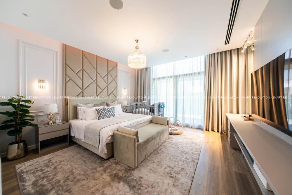 Smart Renovation Design & Fit-Out Company in Dubai presents beautiful MBR villa bedroom renovation.