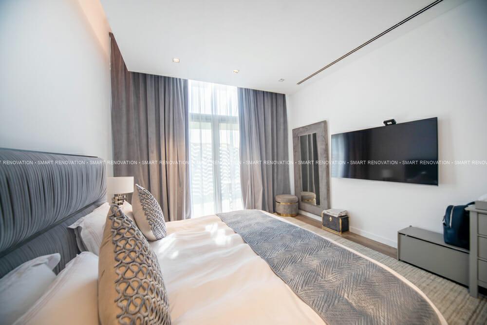 Smart Renovation Design & Fit-Out Company in Dubai presents beautiful MBR Villa bedroom renovation.
