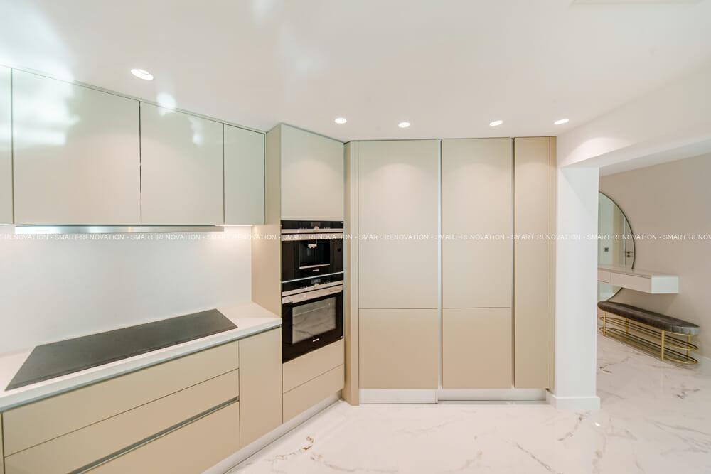 Smart Renovation Design & Fit-Out Company in Dubai presents beautiful Shoreline apartment kitchen renovation.