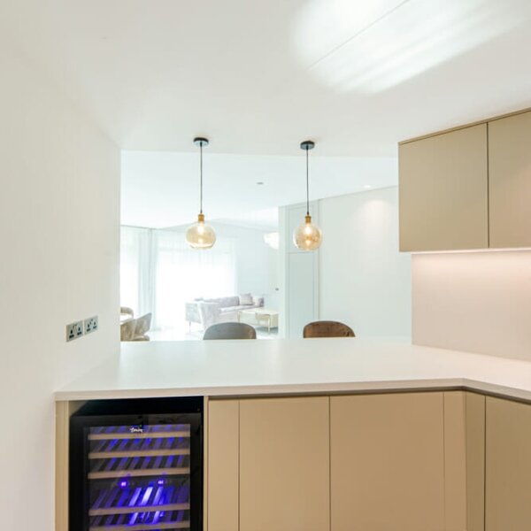 Smart Renovation Design & Fit-Out Company in Dubai presents beautiful Shoreline apartment kitchen renovation.
