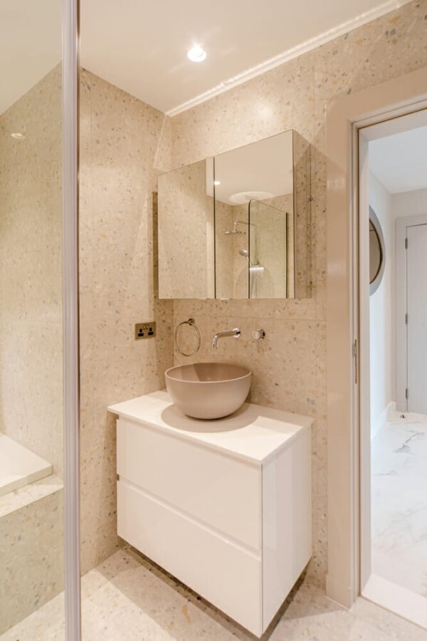 Smart Renovation Design & Fit-Out Company in Dubai presents beautiful Shoreline apartment bathroom renovation.