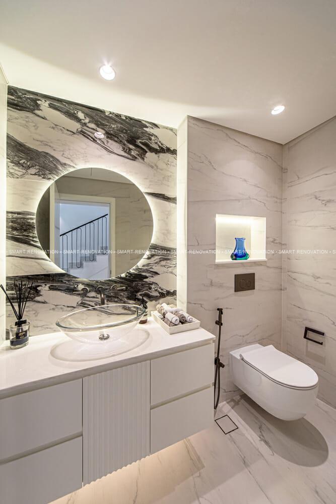 Smart Renovation Design & Fit-Out Company in Dubai presents beautiful Freddy Mercury villa bathroom renovation.
