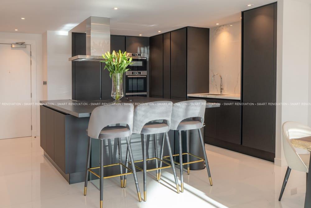 Smart Renovation Design & Fit-Out Company in Dubai presents beautiful Aqua Vista Townhouse kitchen renovation.