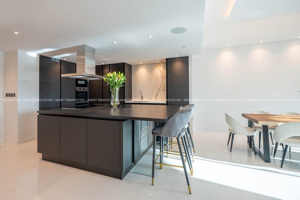 Smart Renovation Design & Fit-Out Company in Dubai presents beautiful Aqua Vista Townhouse kitchen renovation.