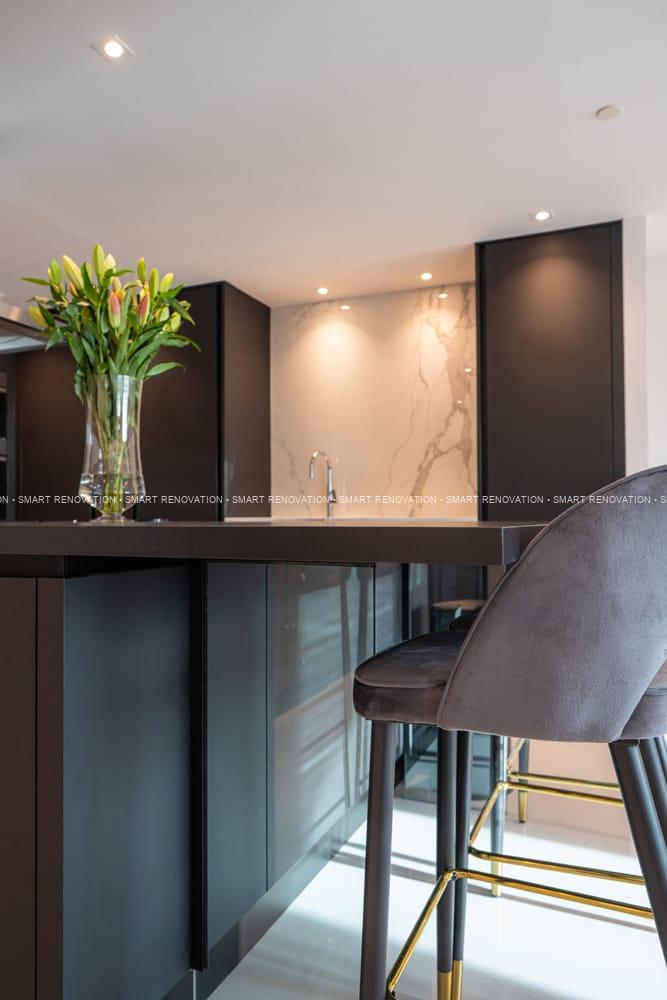 Smart Renovation Design & Fit-Out Company in Dubai presents beautiful Aqua Vista Townhouse kitchen renovation.