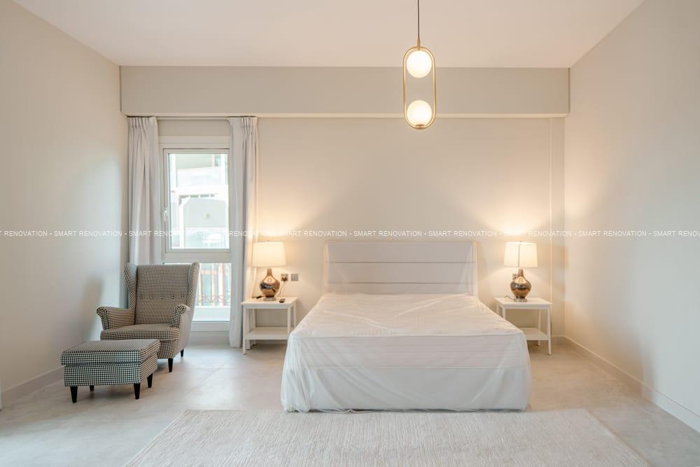 Smart Renovation Design & Fit-Out Company in Dubai presents beautiful Tiffany Blue Apartment bedroom renovation.