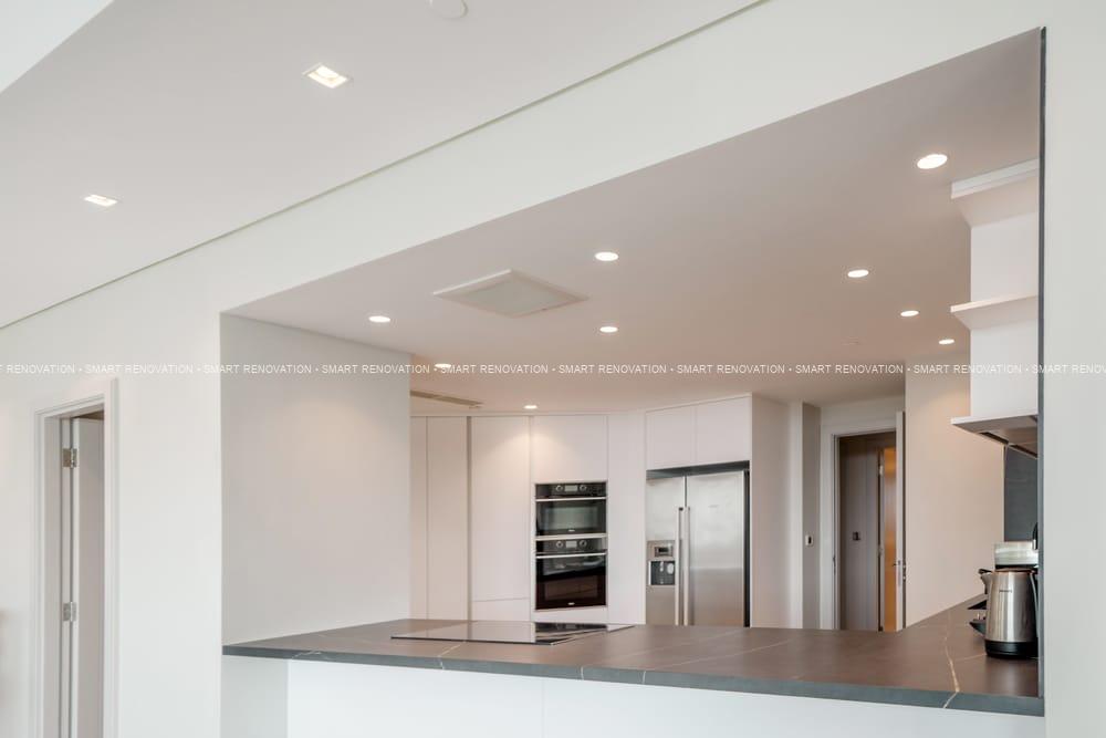 Smart Renovation Design & Fit-Out Company in Dubai presents beautiful Tiffany Blue Apartment kitchen renovation.