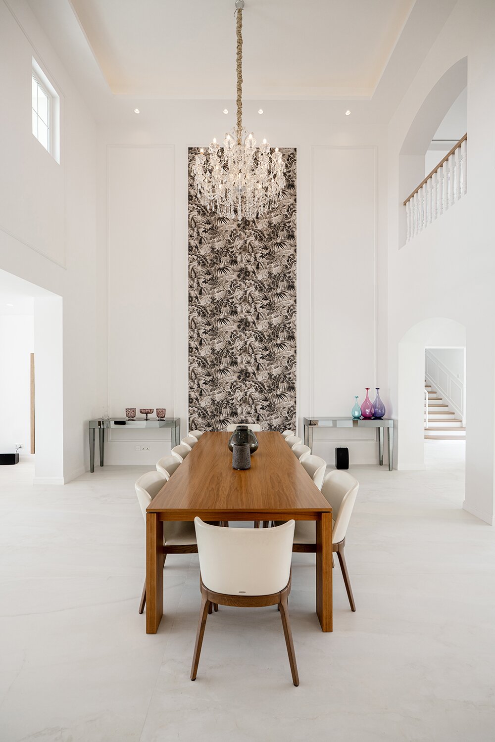 Villa renovation in Dubai with elegant dining space crafted by certified villa contractors in Dubai.